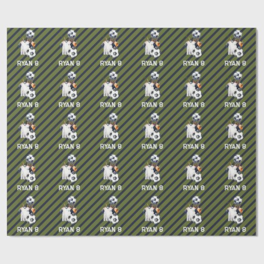  Soccer Theme Gift Wrap Cadeaupapier (Vlak)