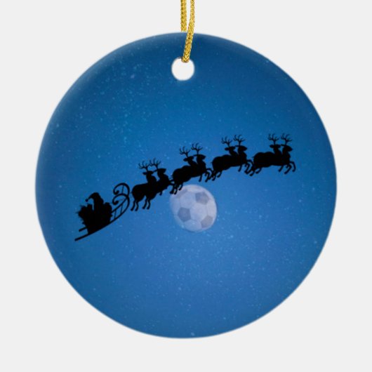 Soccer Theme kerstboomversiering Keramisch Ornament (Voorkant)