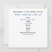 Soccer ThMED Birthday Invitation HAMbWG Kaart (Achterkant)