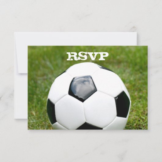 Soccer Thmed RSVP Kaartje (Voorkant)