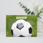 Soccer Thmed RSVP Kaartje (Staand voorkant)