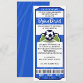 SOCCER TICKET Bar Bat Mitzvah Uitnodiging (Voorkant / Achterkant)