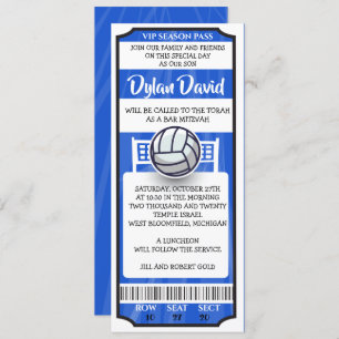 SOCCER TICKET Bar Bat Mitzvah Uitnodiging