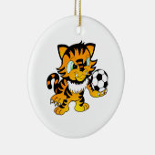 Soccer Tiger Keramisch Ornament (Rechts)