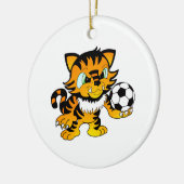 Soccer Tiger Keramisch Ornament (Links)