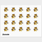 Soccer Tiger Ronde Sticker (Vel)