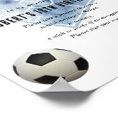 Soccer Time Capsule 1st birthday  Poster (Hoek)