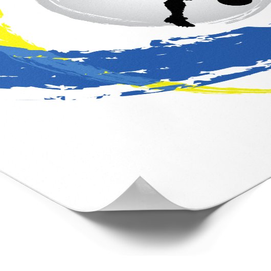 Soccer Tricolor Emblem Poster (Hoek)