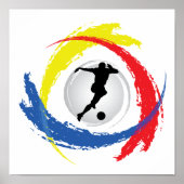 Soccer Tricolor Emblem Poster (Voorkant)