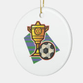 Soccer Trophy Keramisch Ornament (Links)