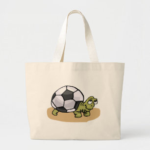Soccer Turtle Grote Tote Bag