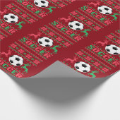 Soccer Ugly Holiday Sweater Cadeaupapier (Hoek)