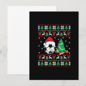 Soccer Ugly KerstSweater Soccer Xmas lampjes F Kaart (Voorkant / Achterkant)