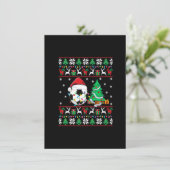 Soccer Ugly KerstSweater Soccer Xmas lampjes F Kaart (Staand voorkant)