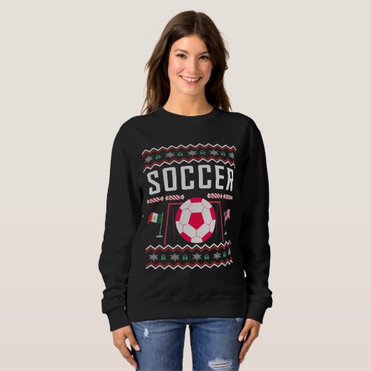 Soccer Ugly KerstSweater Trui (Voorkant volledig)