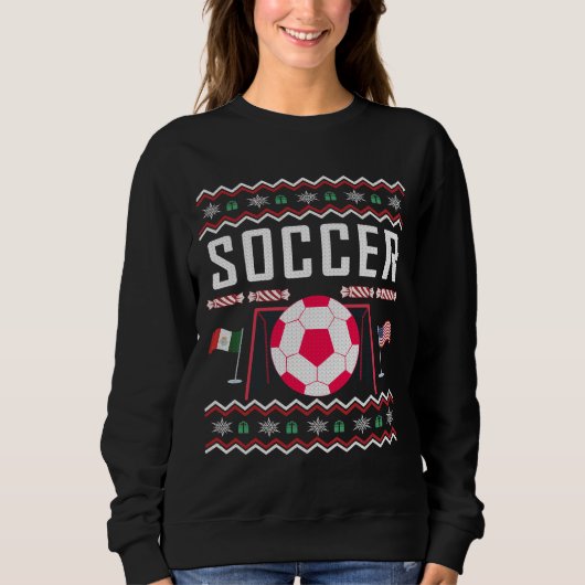 Soccer Ugly KerstSweater Trui (Voorkant)
