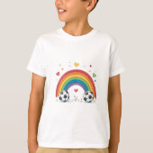 Soccer under the Valentines Rainbow T-shirt (Voorkant)