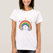 Soccer under the Valentines Rainbow T-shirt (Voorkant)