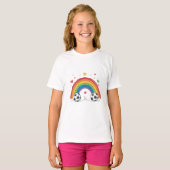 Soccer under the Valentines Rainbow T-shirt (Voorkant volledig)