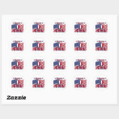 Soccer USA Ronde Sticker (Vel)