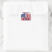 Soccer USA Ronde Sticker (Tas)