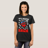 Soccer Valentine Funny Six Seven 6 7 Heart Meme Br T-shirt (Voorkant volledig)