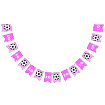 Soccer verjaardagsbanner meisjes roze partijthema