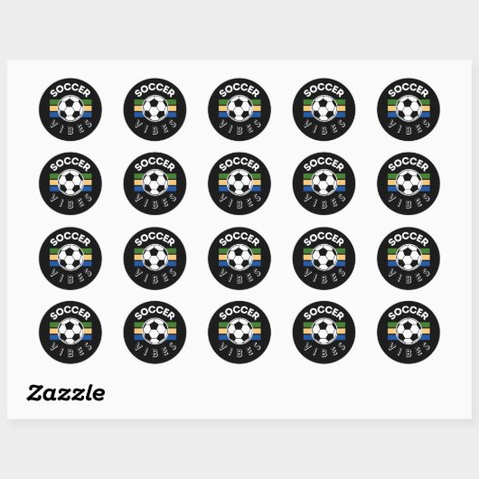 Soccer Vibes Ronde Sticker (Vel)