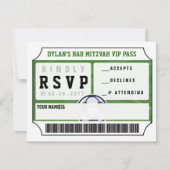 SOCCER VIP REPLY CARD Bar Bat Mitzvah Uitnodiging (Voorkant)
