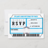 SOCCER VIP REPLY CARD Bar Bat Mitzvah Uitnodiging (Voorkant)