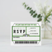 SOCCER VIP REPLY CARD Bar Bat Mitzvah Uitnodiging (Staand voorkant)