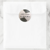 SOCCER— VOEG NAAM OF TEKST HIER-STICKER TOE RONDE STICKER (Tas)