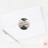 SOCCER— VOEG NAAM OF TEKST HIER-STICKER TOE RONDE STICKER (Envelop)