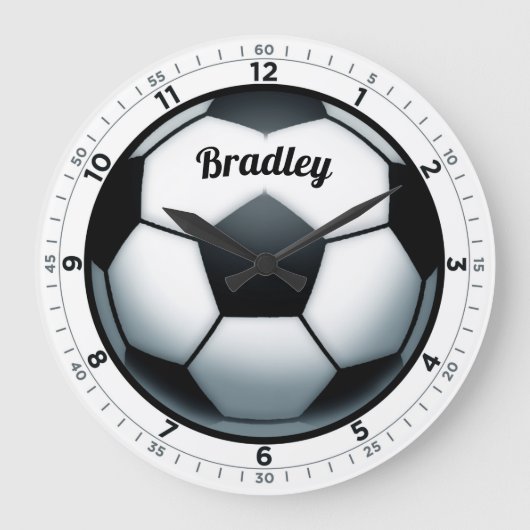 Soccer Wall Clock Grote Klok (Voorkant)