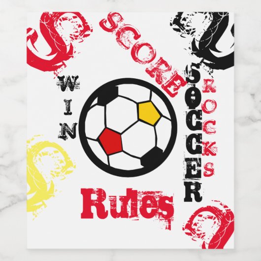 SOCCER WIJN ETIKET (Enkel label)