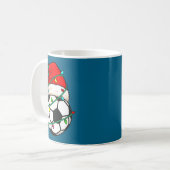 Soccer With Santa Hat Funny Christmas Xmas Gift  Koffiemok (Voorkant links)