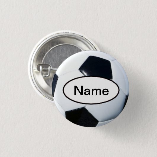 soccer with your name on it ronde button 3,2 cm (Voorkant /achterkant)