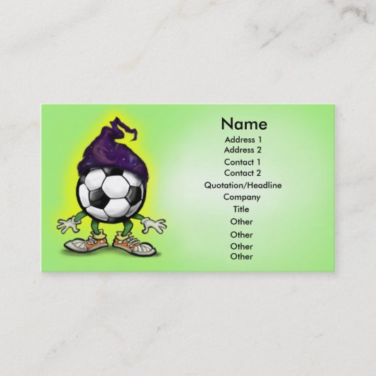 Soccer Wiz-Kaart Visitekaartje (Voorkant)