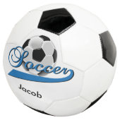 Soccer Word Art | DIY-naam | Blauw Voetbal (Drie kwart)