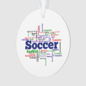Soccer Word Cloud Ornament (voorkant)