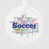 Soccer Word Cloud Ornament (voorkant)