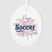 Soccer Word Cloud Ornament (voorkant)