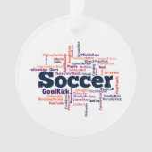 Soccer Word Cloud Ornament (voorkant)