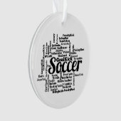Soccer Word Cloud Ornament (voorkant)