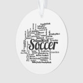 Soccer Word Cloud Ornament (voorkant)