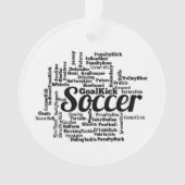 Soccer Word Cloud Ornament (voorkant)