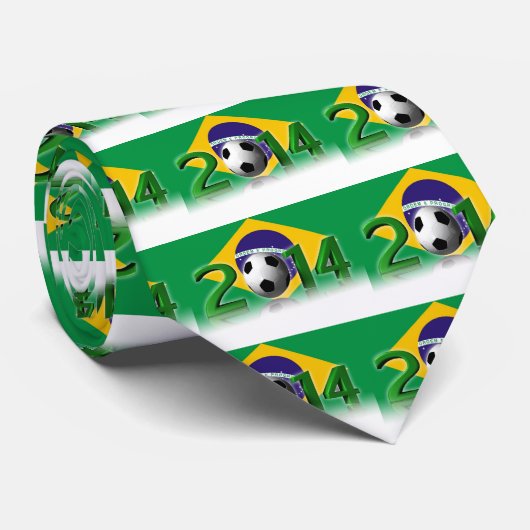 Soccer World Cup 2014 Stropdas (Opgerold)