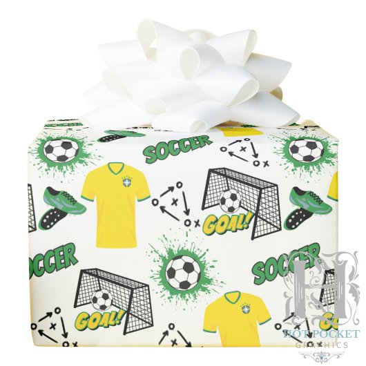 Soccer Wrapping Paper Cadeaupapier