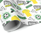Soccer Wrapping Paper Cadeaupapier (Rol Hoek)