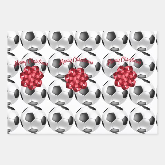 Soccer Wrapping Paper Flat Sheet Set 3 (Voorkant 2)